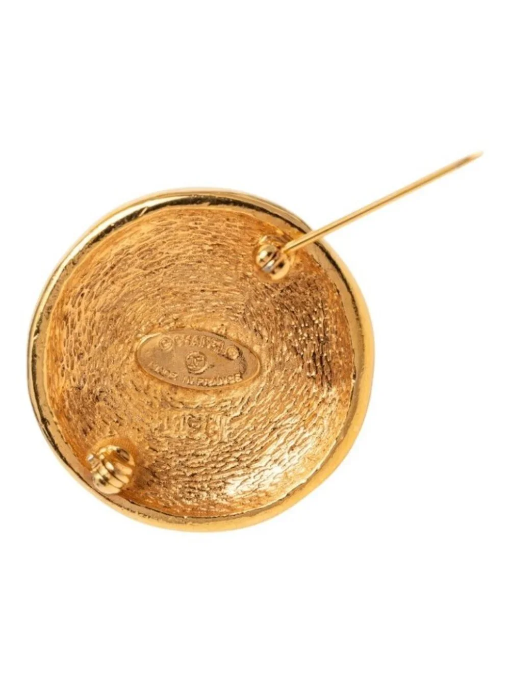 Chanel CC Logo Brooch Gold Plated